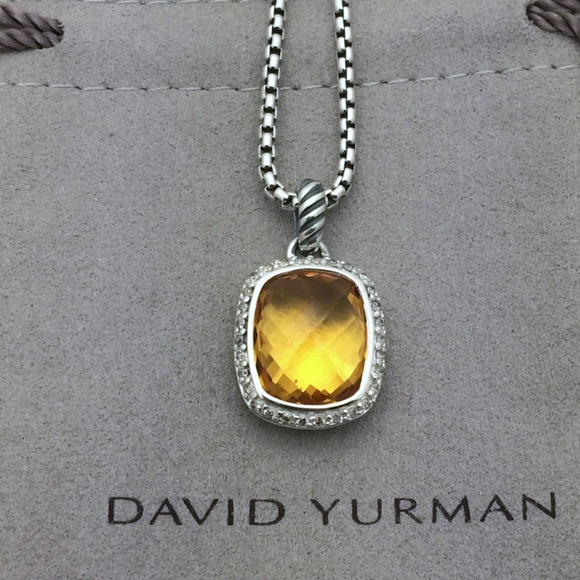 David Yurman Jewelry - David Yurman Noblesse Necklace W/ Citrine Diamonds